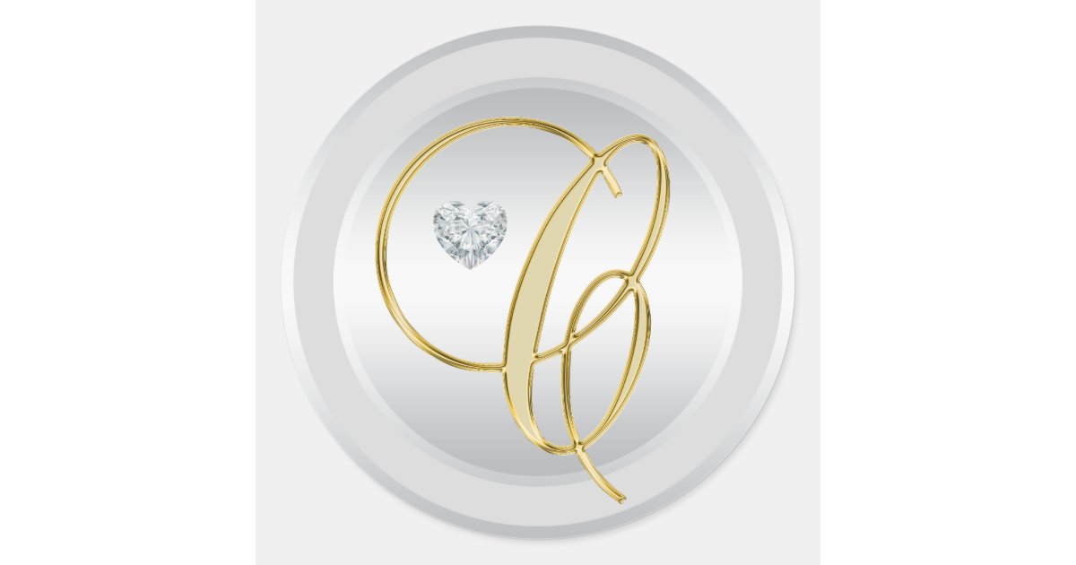 Unique Elegant Silver Gold Monogrammed Initial 'C' Classic ...