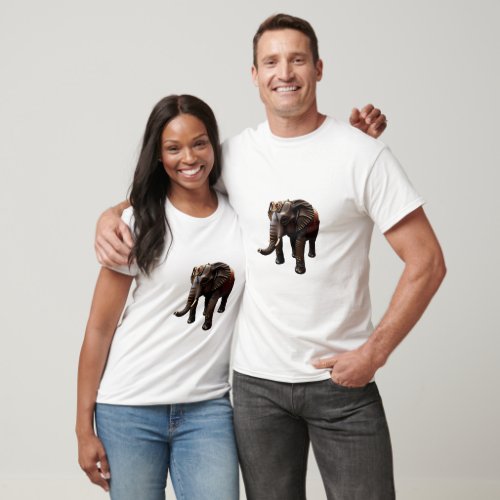 Unique Elephant Artificial Intelligence Generated T_Shirt