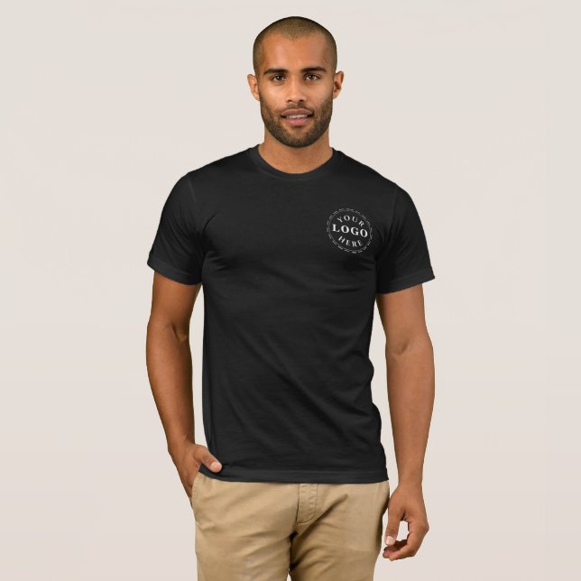 Unique Emblem Design Mens Shirt BellaCanvas Black (Front Full)