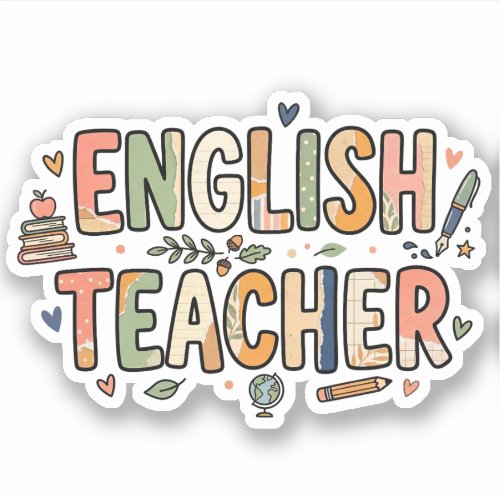 Unique English Teacher Appreciation Gift Sticker