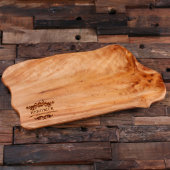 Unique Engraved Cedar Wood Cutting Board (Front Left)