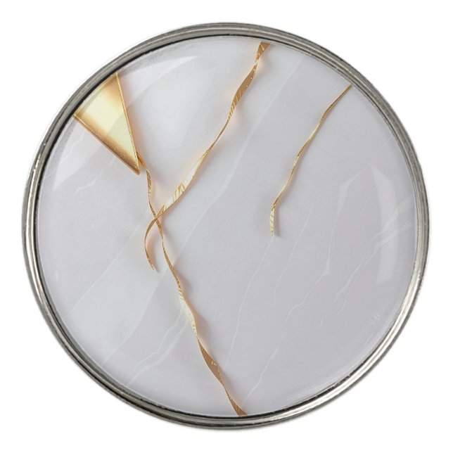 Unique Engraved Golder Golf Ball Marker (Front)