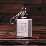 Unique Engraved Monogram 1 oz. Flask Keychain<br><div class="desc">Unique one of a kind metal whiskey 1 oz. flask key chain. These personalized etched flask are a certain hit. Perfect groomsmen gift,  birthday gift for men,  man cave gift.</div>