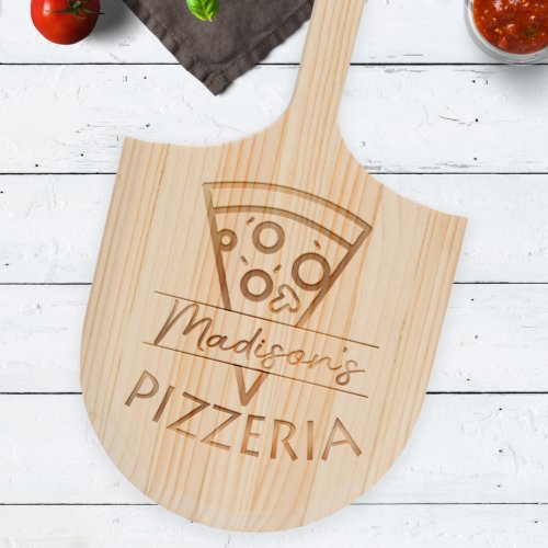 Unique Engraved Paddle Shaped Pizza Peel