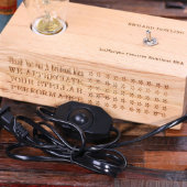 Unique Engraved Star Wooden Edison Lamp Award (Top)