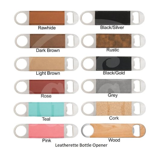 Unique Engraved Tuxedo-Themed Steel Bottle Opener (Color Chart)