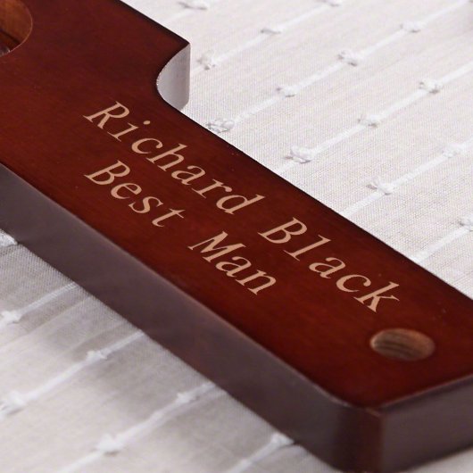 Unique Engraved Wooden Flight With Wine Glasses (Paddle)