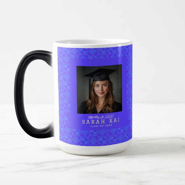 Unique Ethnic Pattern Graduation Gift Color Morph Mug (Left)