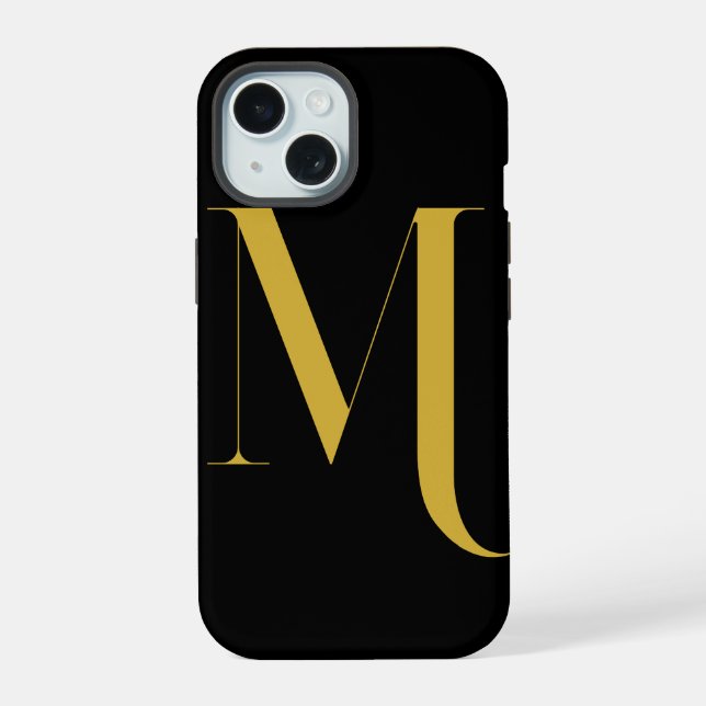 Unique Extra Large Monogram Print Iphone Case (Back)