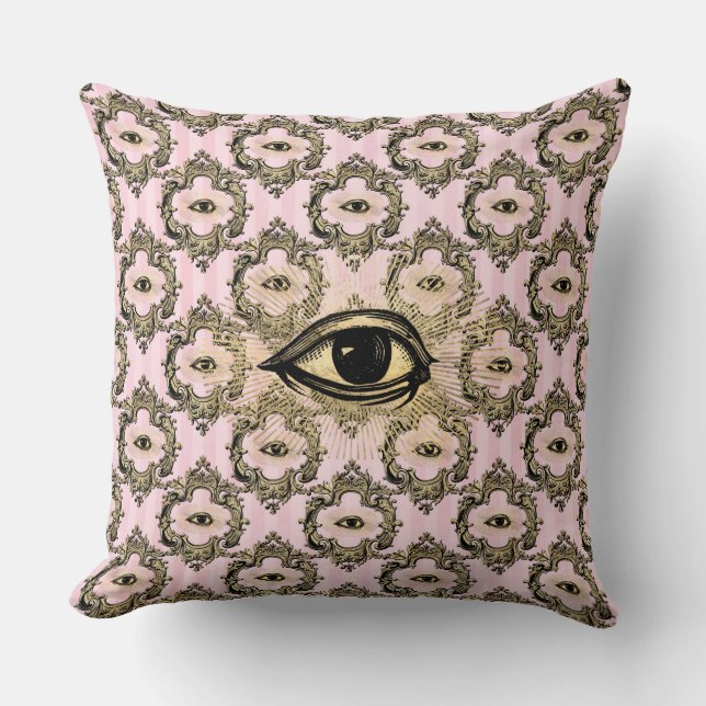Unique Eye within Frame Throw Pillow (Front)