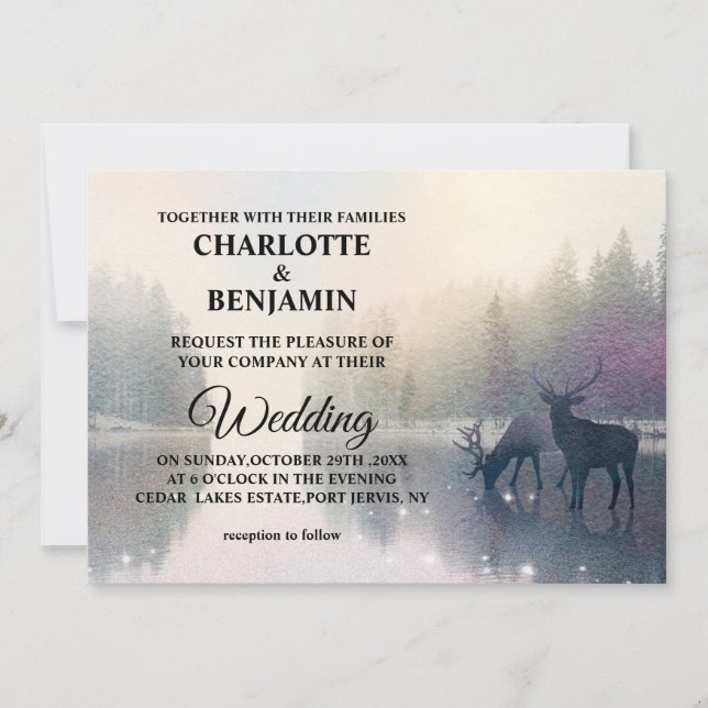  Unique Fairytale Enchanted Forest Wedding  Invitation (Front)