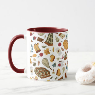 Unique Fall Leaves Autumn Pumpkins Mug