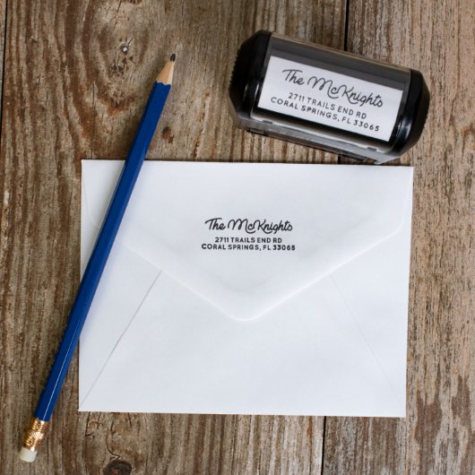 Unique Family Name Return Address Stamp (Top)