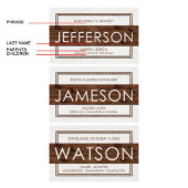 Unique Family Name Wood Grain Sign (Instructions)