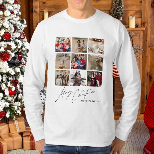 Unique Family Photo Joyful Christmas Personalized T_Shirt