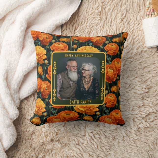 Unique Family Photo Throw Pillow For Milestone (Blanket)