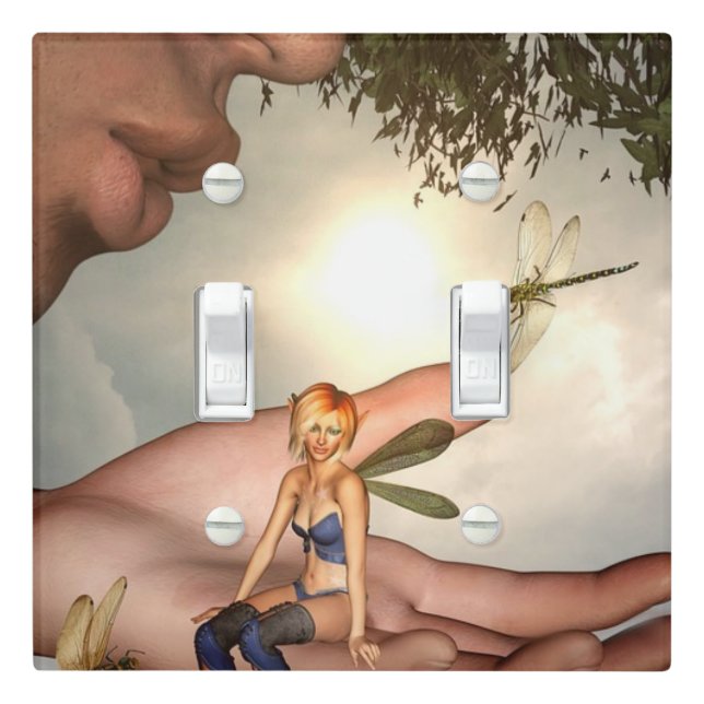 Unique Fantasy Fairy Art Switch Plate (In Situ)