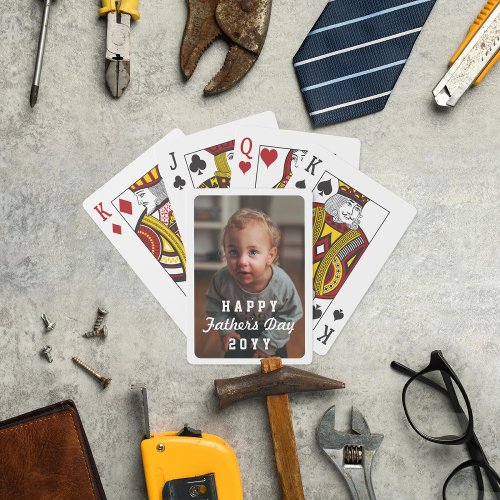 Unique Fathers Day Gifts Custom Photo Playing Cards