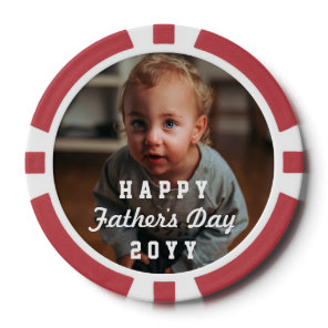 Unique Father's Day Gifts Custom Photo Poker Chips