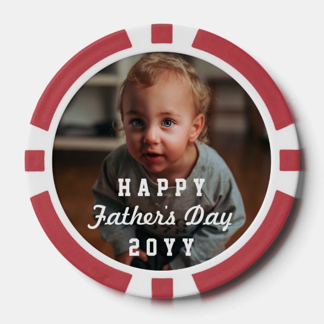 Unique Father's Day Gifts Custom Photo Poker Chips (Front)