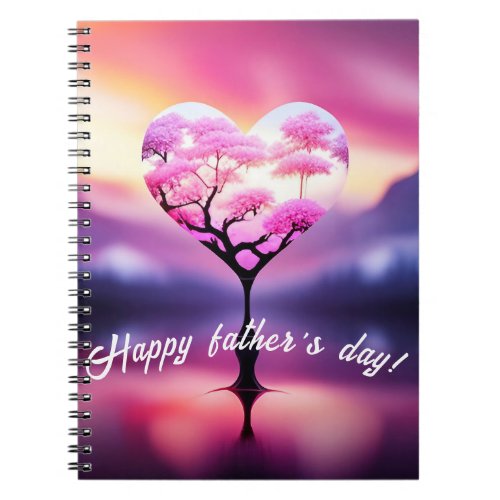 Unique Fathers Day notebook  Heart Tree Design