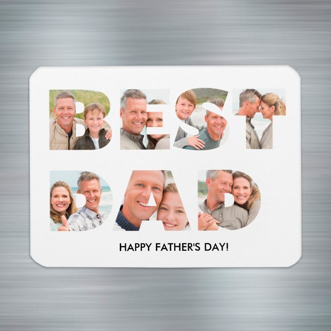 Unique Father's Day Photo Collage Best Dad Magnet (Unique Father's Day Photo Collage Best Dad Magnet
)
