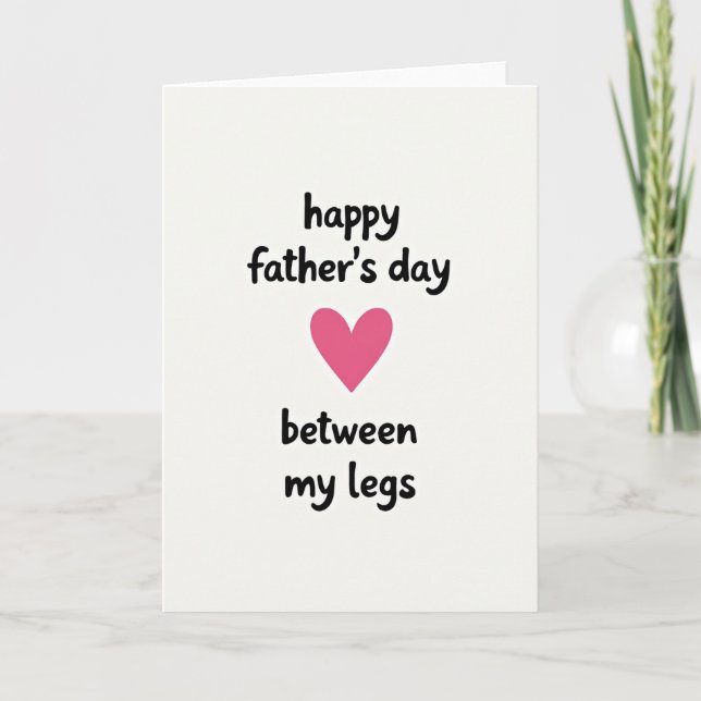 Unique Fathers Day Text Art Card (Front)