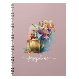 Unique Feminine Floral Watercolor Lilies Mauve Notebook