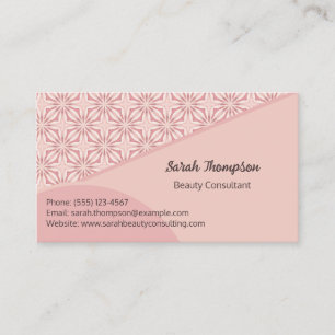 Unique Feminine Pretty Geometric Pattern QR Code Business Card