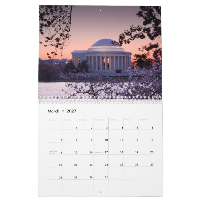 Unique Fine Art Washington DC 2023 Calendar (Mar 2027)