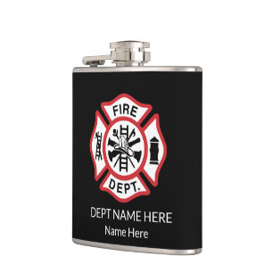Unique Firefighter Gifts, Maltese Cross Flask