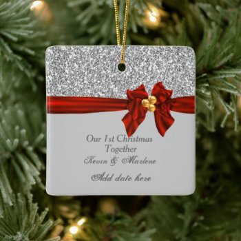 Unique First Christmas Together Ornament Bling by PersonalCustom at Zazzle