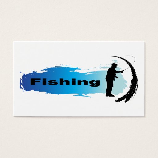 Customizable Unique Fishing Business Card