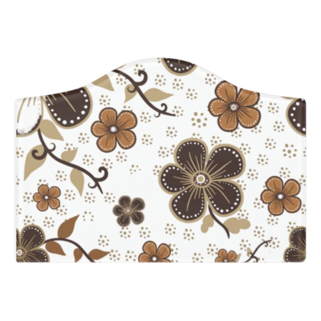 Unique Floral Design on a Sign | Distinctive Botan (Small Crest Front)