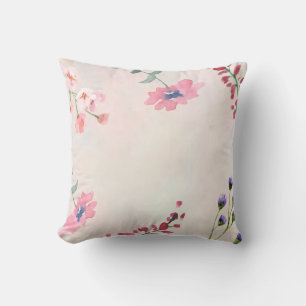 Unique Floral Design Throw Pillow