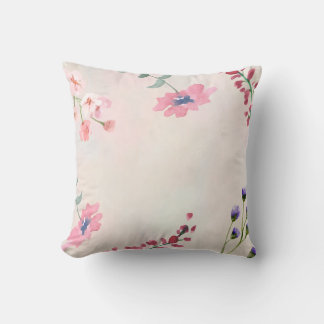 Unique Floral Design Throw Pillow