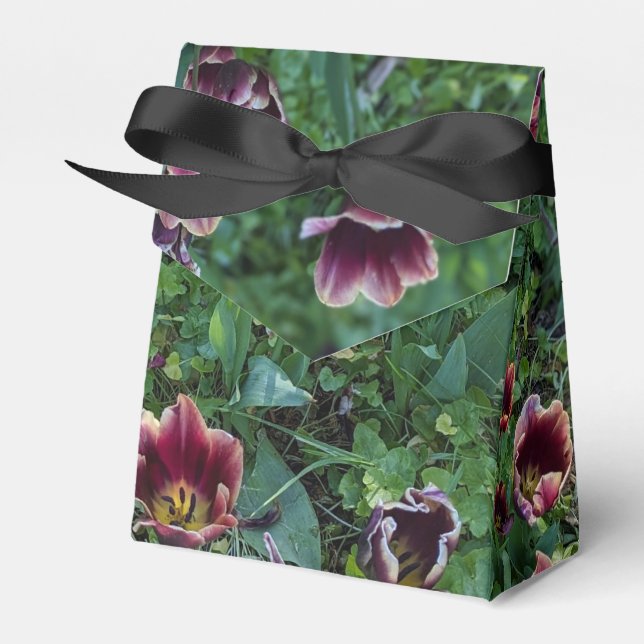 Unique floral photo favor boxes (Front Side)