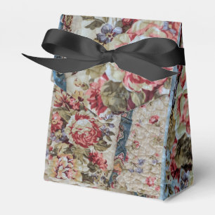 Unique floral quilt photo favor boxes
