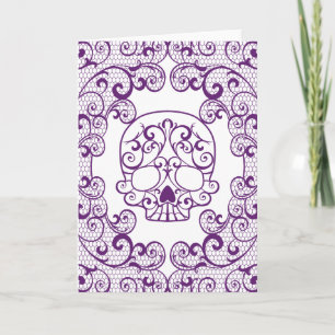 Unique Flourish Sugar Skull Calavera Card