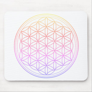 UNIQUE FLOWER OF LIFE MOUSE PADS