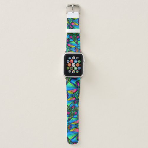 Unique Flower Pattern Apple Watch Band