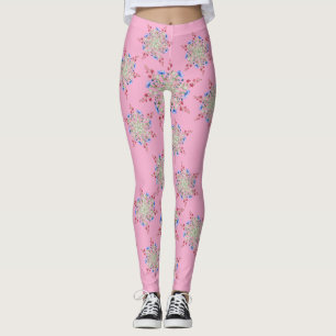 Unique Flower Pattern Designed Leggings