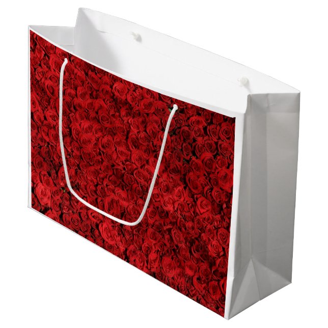 Unique Flower Pattern Large Gift Bag (Front Angled)