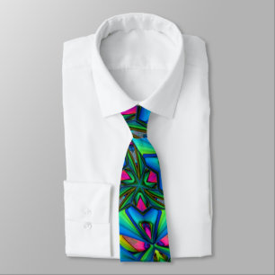 Unique Flower Pattern Neck Tie