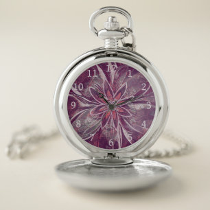 Unique flower style pocket watch