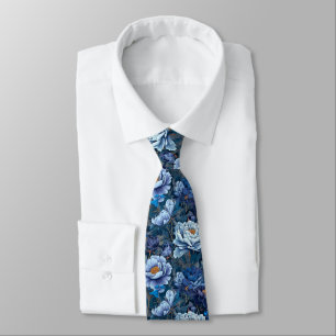 Unique For Him Peonies Flower Neck Tie