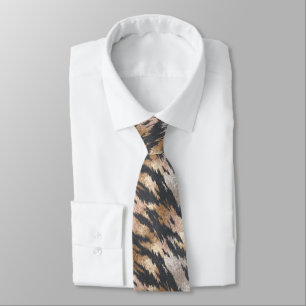 Unique For Him Tiger Print Neck Tie