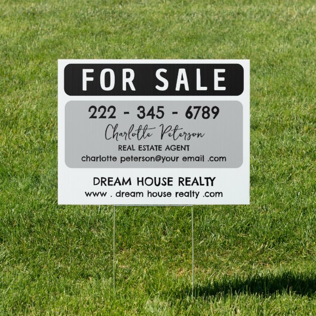 Unique For Sale Real Estate Signage Yard Sign (Insitu)