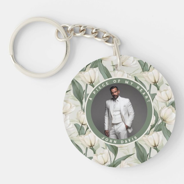 Unique forever memory Custom Tulip Keychain (Front)