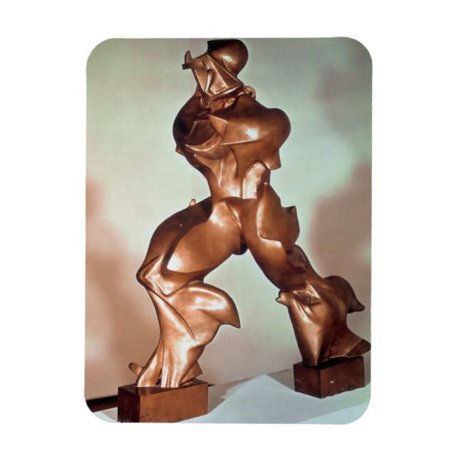 Unique Forms of Continuity in Space, 1913 (bronze) Magnet (Vertical)